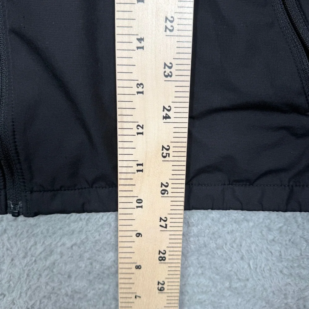 The North Face Mens Black Geometric Pattern Full Zip Windbreaker Jacket Size M